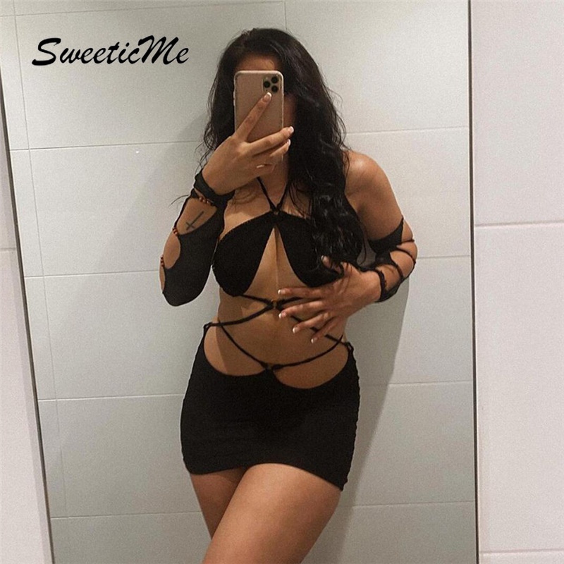 Đầm Hai Dây Dáng Ôm Hở Lưng Thời Trang Quyến Rũ Hàng Mới SweeticMe   Dành Cho Bạn Nữ