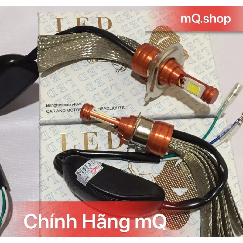 Đèn pha Led CYT 3/2 tim Led H4/M5 AC/DC CHÍNH HÃNG MQ BH 12 THÁNG mQ.shop