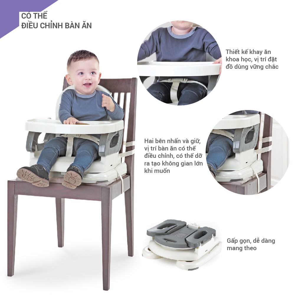 Ghế ngồi ăn dặm cho bé nâng hạ độ cao Mastela 07110 / 07112 hàng chính hãng 4babies