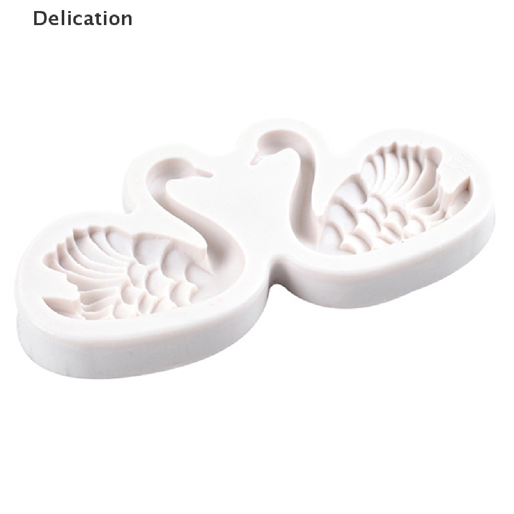 Khuôn silicone ELEBUY tạo hình thiên nga tự làm kẹo mềm bánh xà phòng tiện lợi