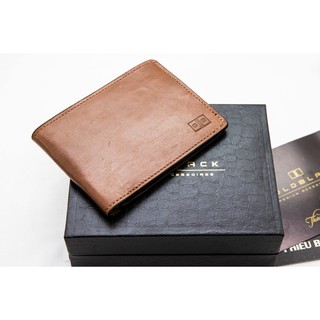 Bóp Ví Da Thật - ví da bò - ví da thời trang Mini Dáng Nhỏ Gọn GOLDBLACK