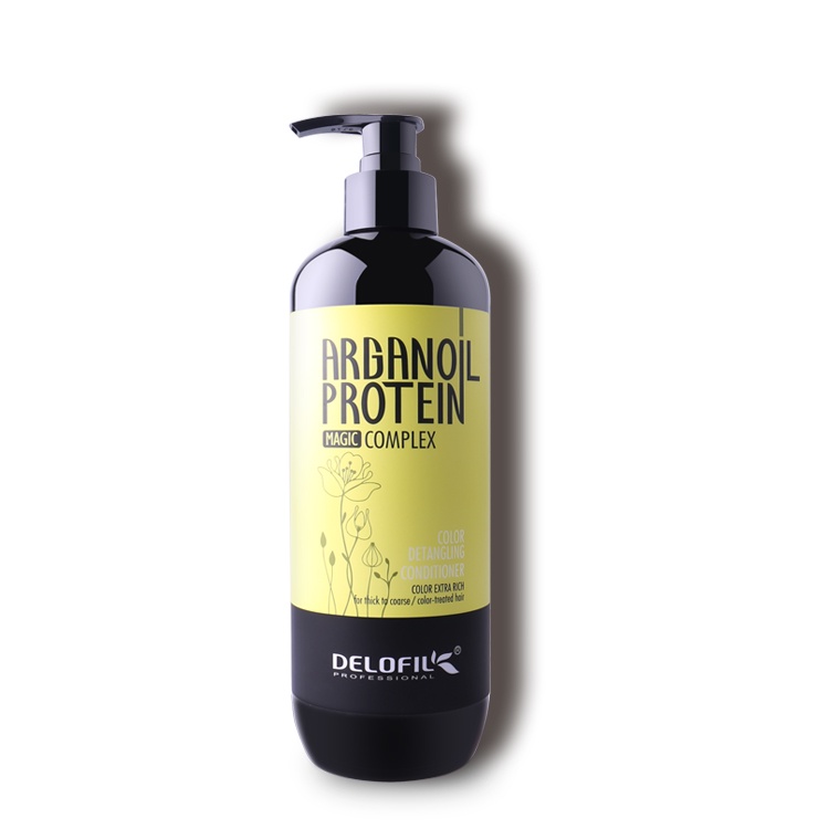 Bộ dầu gội, xả Delofil Arganoil Protein dưỡng ẩm và phục hồi làm cho mái tóc mềm mượt và chắc khỏe (Dung Tích 800ml)