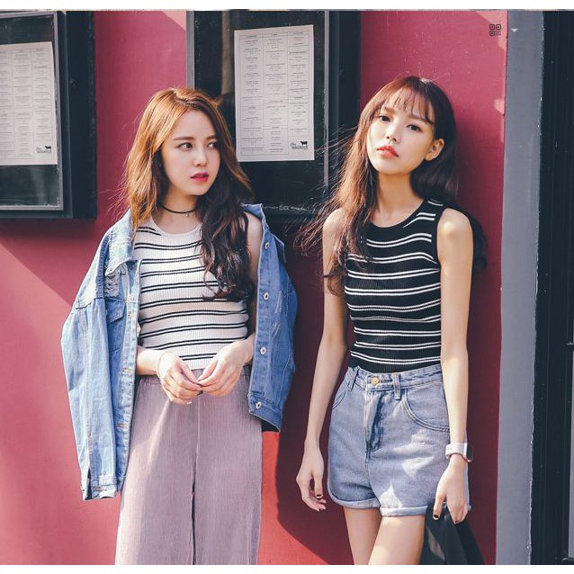 [Hàng có sẵn]Áo len nữ croptop Ulzzang Quảng Châu ALB16