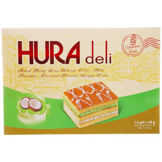 Bánh Bông Lan Hura deli 336g