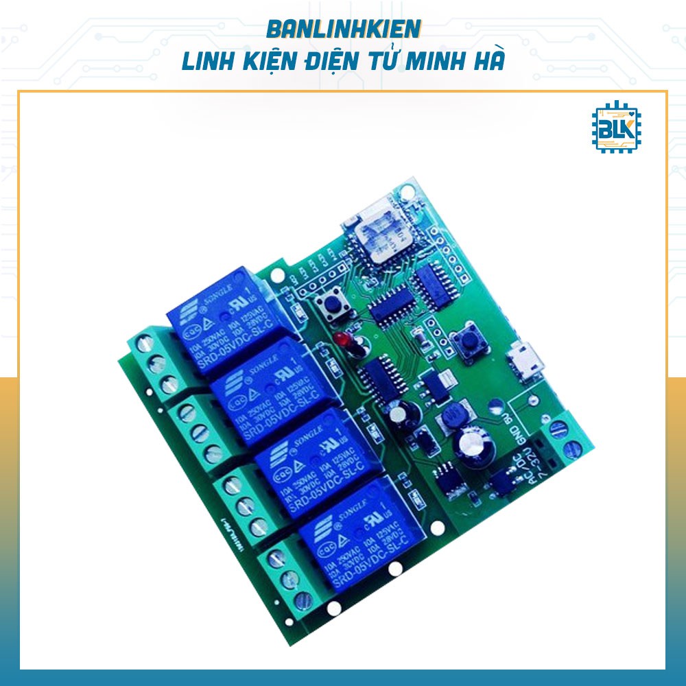 Công Tắc Wifi 4 Relay EWeLink CE-4A