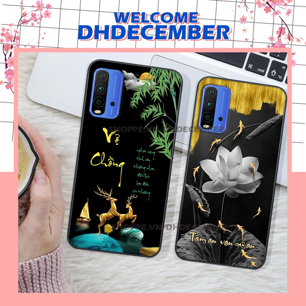 Ốp lưng Xiaomi REDMI 9T in hình thư pháp tâm an vạn sự an ,mã đáo thành công SIÊU CHẤT