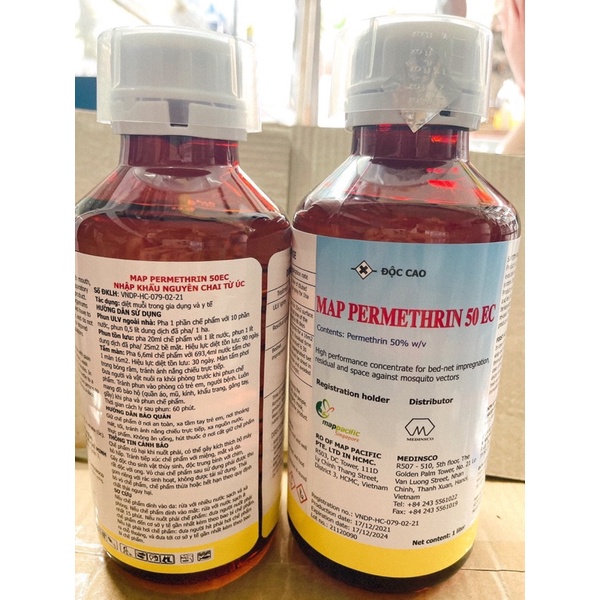 (Hàng thật 100%) Thuốc diệt muỗi PERMETHRIN 50EC nhập khẩu ANH QUỐC 1000ml