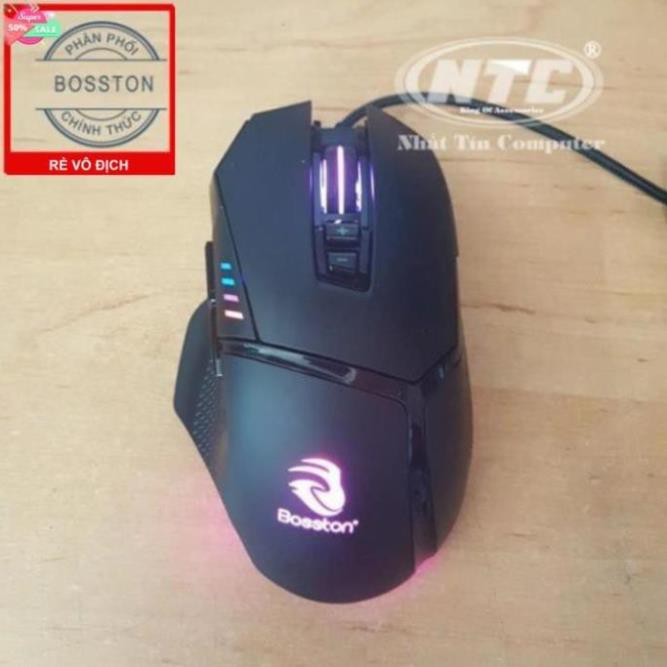 Chuột game 6D cao cấp Bosston GM800 Led đa màu cực đep