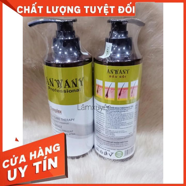 DẦU GỘI ANWANY 500ML  giảm rụng ,khô, nuôi dưỡng tóc khỏe, suôn mượt  óng ả ,cải thiện khô xơ,hư tổn tóc nát
