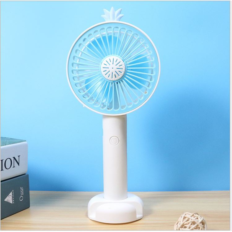 [HOT] Quạt Mini tích điện tiện lợi có giá để điện thoại nhiều tác dụng cầm tay hoặc để bàn Hình Dứa (50) | BigBuy360 - bigbuy360.vn
