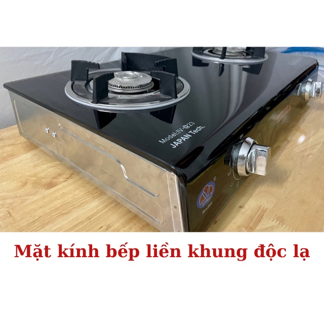 Bếp gas mặt kính cong nguyên khôi nhập khẩu - chịu nhiệt lên đến 1200 độ