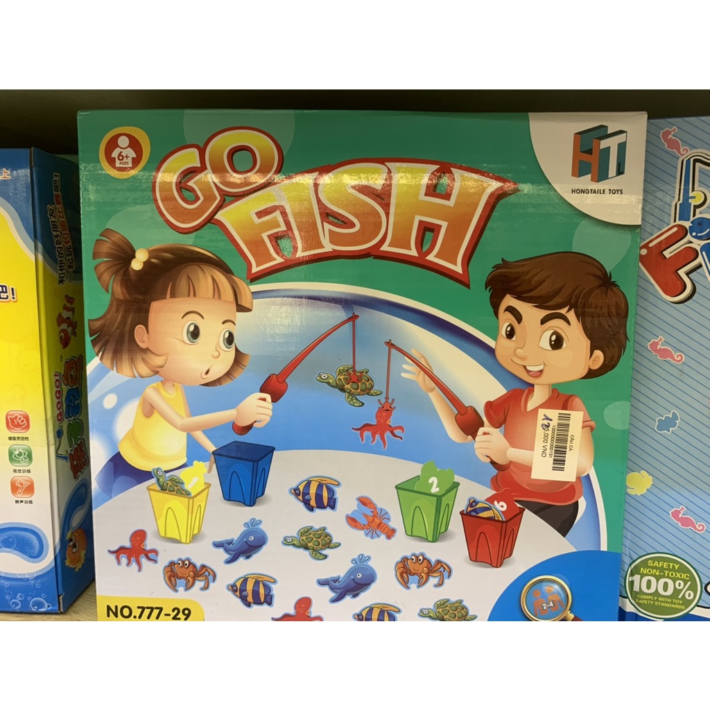 Bộ đồ chơi câu cá phát nhạc, cần câu nam châm phù hợp bé từ 3 tuổi