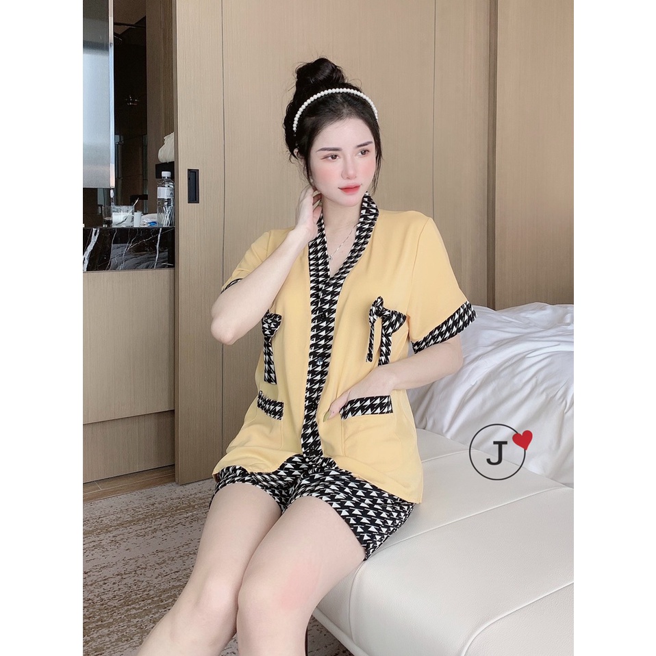 Đồ ngủ đùi ngắn tay tiểu thư.Bộ ngủ nữ mặc ở nhà, siêu dể thương