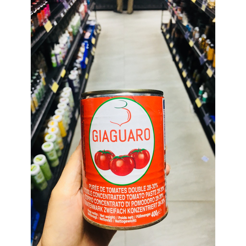 Cà chua xay nhuyễn hiệu Giaguaro Paste 420gr, xốt cà chua nhập khấu Ý