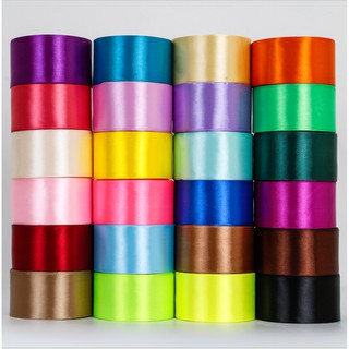 Sỉ 5 cuộn ruy băng lụa màu trơn- bản5CM