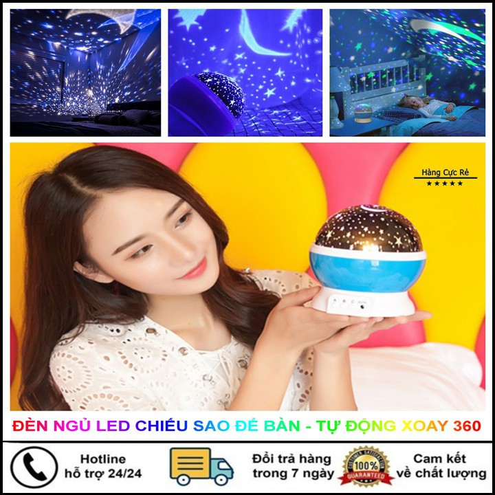 💕FREESHIP💕 Đèn Led Xoay Hình Ngôi Sao, Trang Trí Phòng Ngủ,Noel, Trang Trí Tết, Siêu Đẹp, Chạy Pin Siêu Tiện Dụng