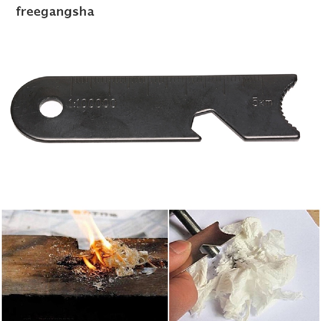 [FREG] outdoor camping hiking survival flint scraper square type outdoor survival tool  FDH