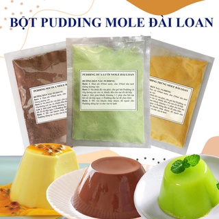 Bột làm Pudding Socola, Trứng, Dưa Lưới (120g) thương hiệu Mole, bột pudding Mole Đài Loan