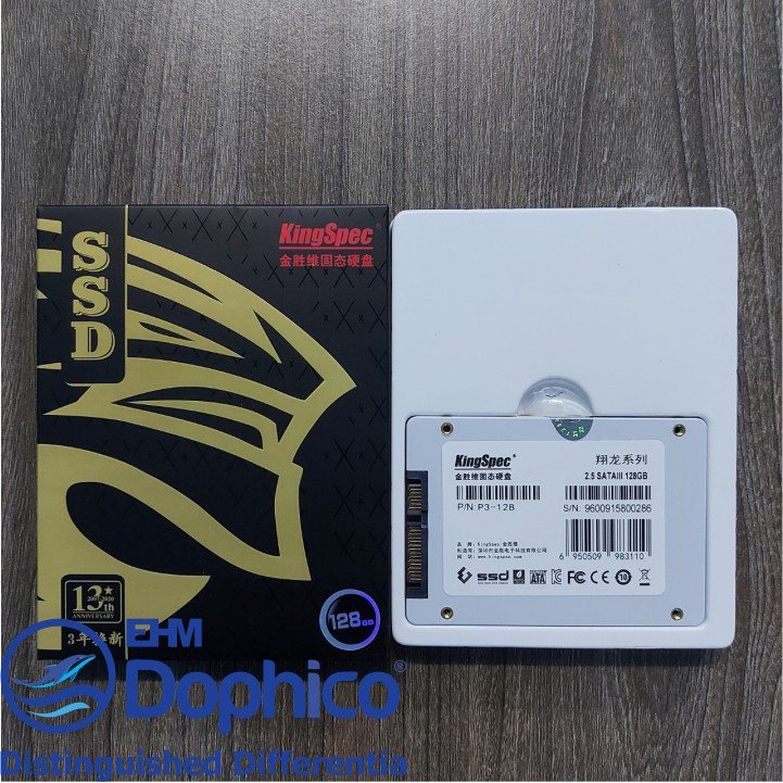 Ổ cứng SSD KingSpec 128GB – CHÍNH HÃNG – Bảo hành 3 năm – Tặng cáp dữ liệu Sata 3.0