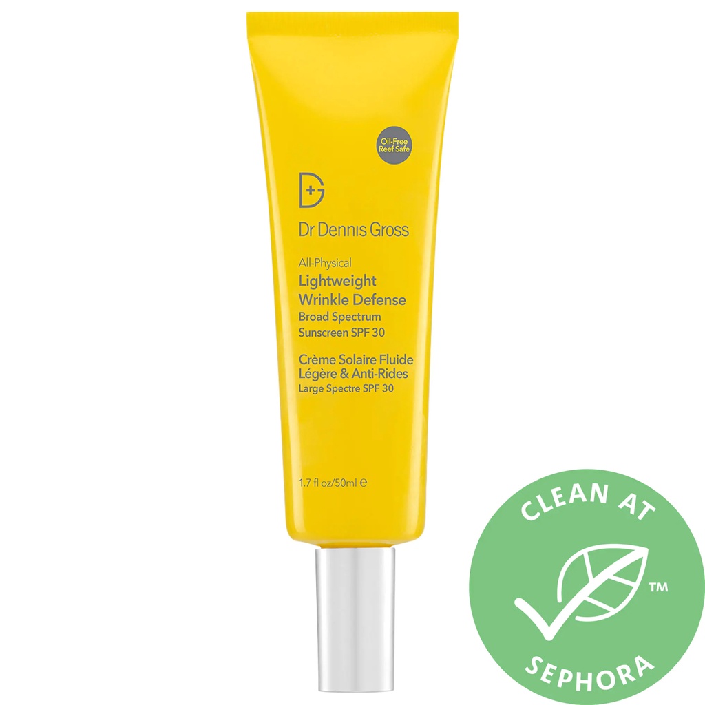 🌿 Kem chống nắng vật lý Dr. Dennis Gross All-Physical Lightweight Wrinkle Defense Broad Spectrum Sunscreen SPF 30