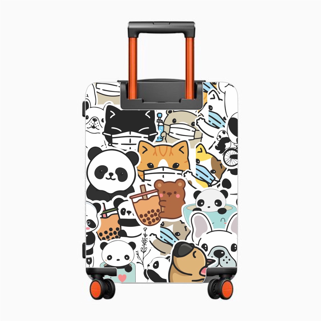 Bộ 200 sticker chủ đề GẤU TRÚC PANDA siêu cưng chất liệu chống nước dán trang trí vali mũ bảo hiểm xe máy laptop điện th