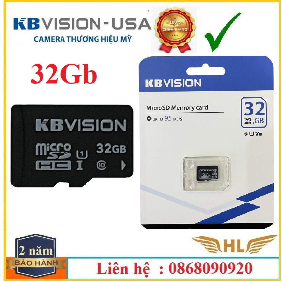 Thẻ Nhớ 64Gb Kbvision, 32Gb Kbvision Class 10 Tốc Độ 95Mb/s Chuyên Dụng Cho Camera Kbone-Hàng Chính Hãng | BigBuy360 - bigbuy360.vn