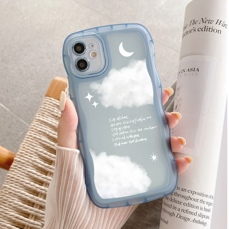 Ốp lưng iphone Ốp Điện Thoại Mềm Trong Suốt Chống Sốc Họa Tiết Sóng Biển Cho iPhone 13 12 Pro Max 11 XS X XR 7 8 Plus SE 2020