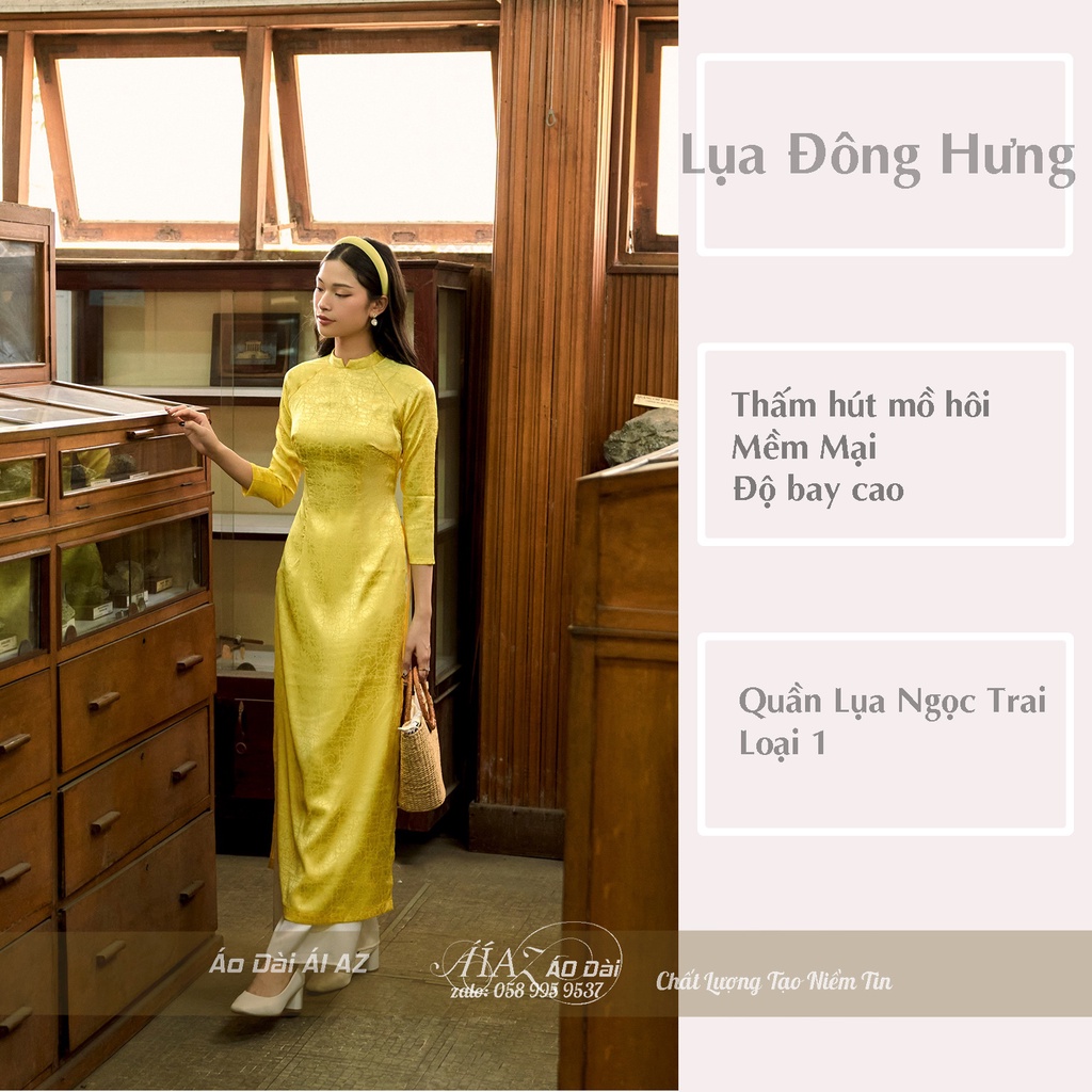 Áo Dài Truyền Thống Nữ Lụa Đông Hưng FH01