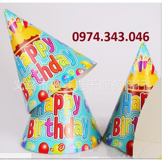 chữ HPBD + Cốc, mũ, đĩa , kèn