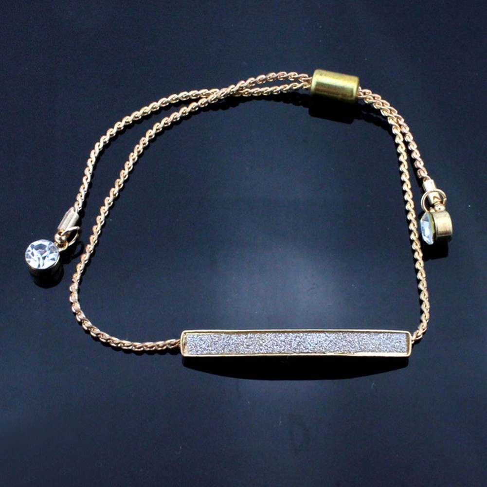 {Soltweter} Vòng Tay Dây Rút Lấp Lánh Có Thể Điều Chỉnh Thời Trang Cho Nữ