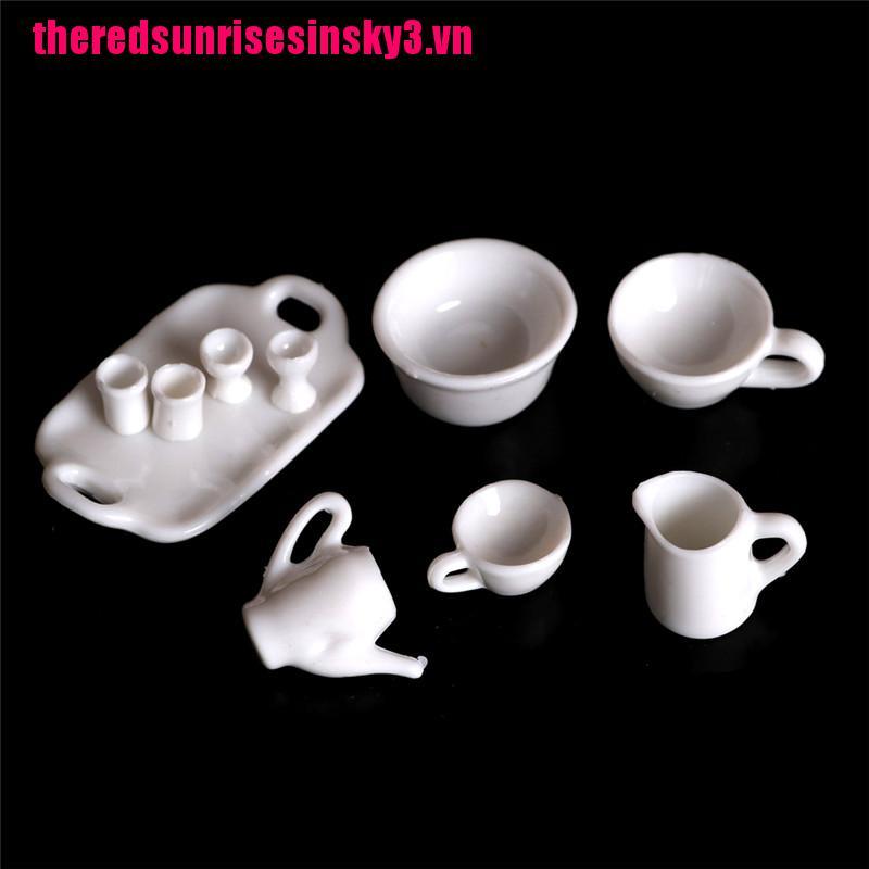 Bộ 10 Tách Uống Trà Trang Trí Nhà Búp Bê