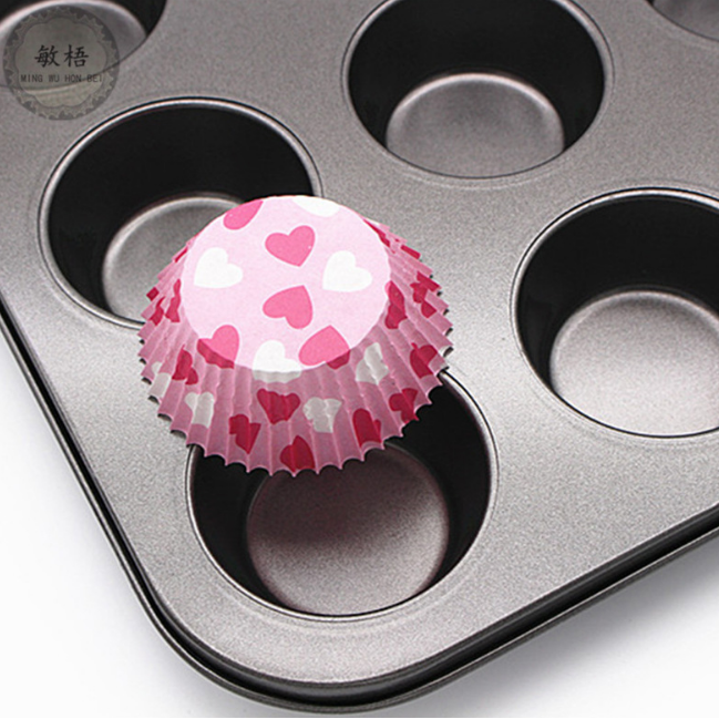 Khuôn Làm Bánh Cupcake 6 Lỗ Bằng Thép Carbon Chống Dính