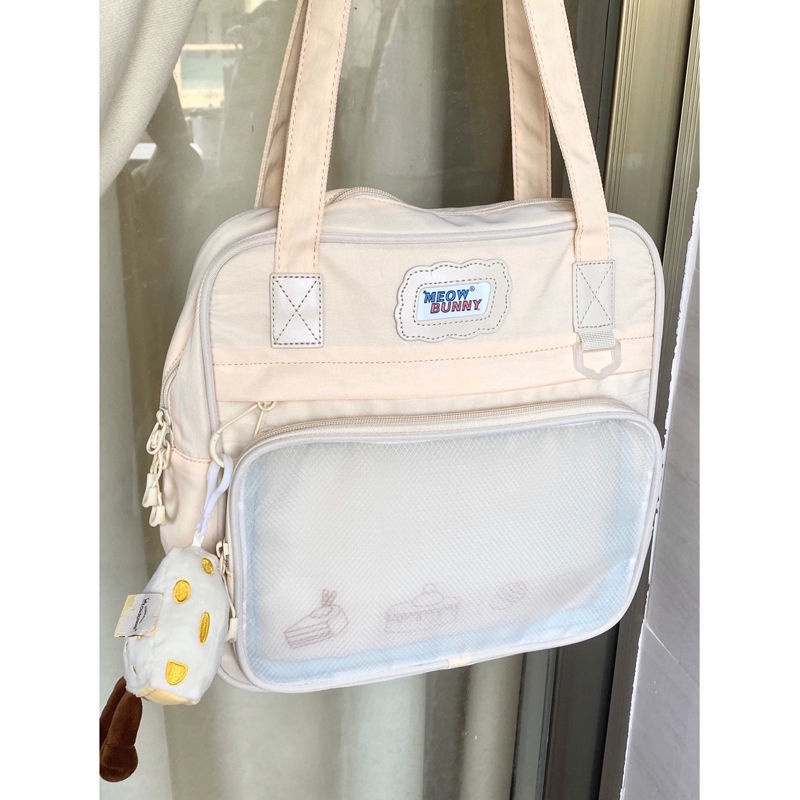 Túi tote canvas Sức Chứa Lớn In Hình Món Tráng Miệng Dễ Thương Cho Học Sinh Sinh Viên