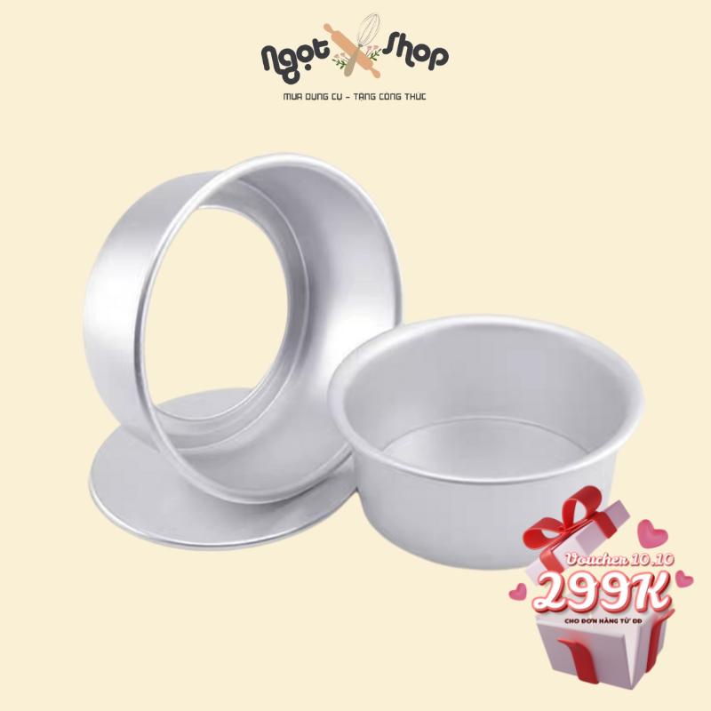 Khuôn nhôm tròn đế rời làm bánh bông lan nhôm đúc các kích thước 16 18 20 cm