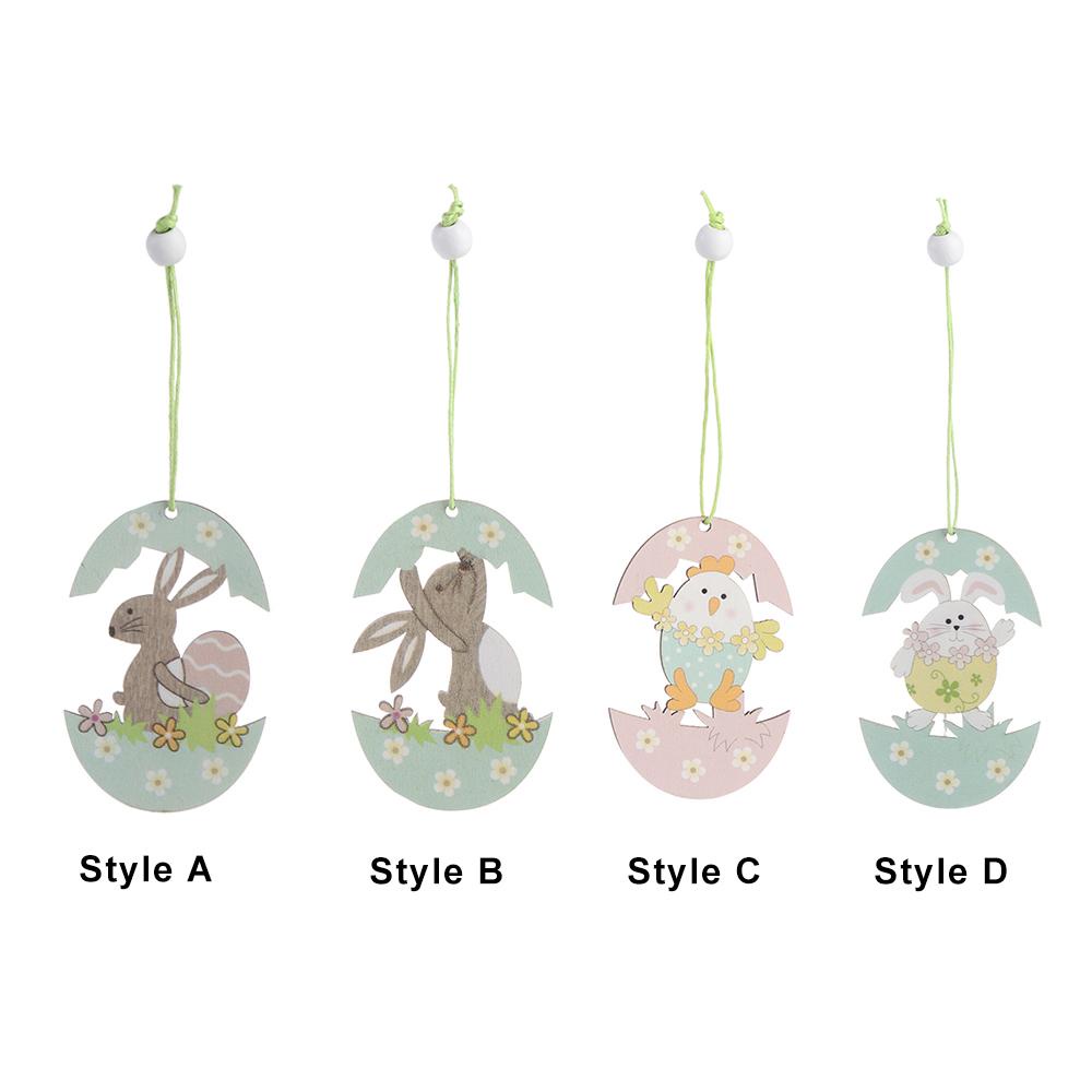 GOGOUP Phụ Kiện Treo Trang Trí Hình Thỏ Phục Sinh DIY