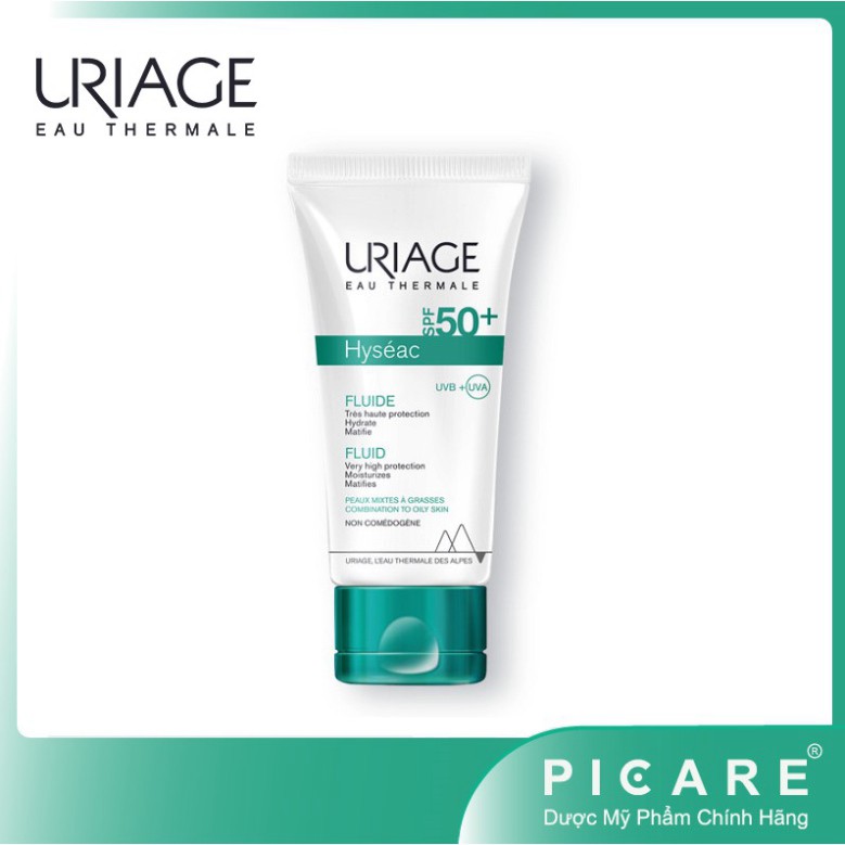 [CHÍNH HÃNG] Uriage Kem Chống Nắng Dành Cho Da Dầu Mụn Hyséac Fluide Spf50+ 50ml
