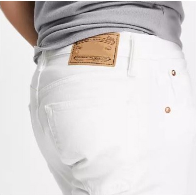 Quần jean nam trắng trơn & rách vải jeans co dãn, dày dặn, form slimfit | BigBuy360 - bigbuy360.vn