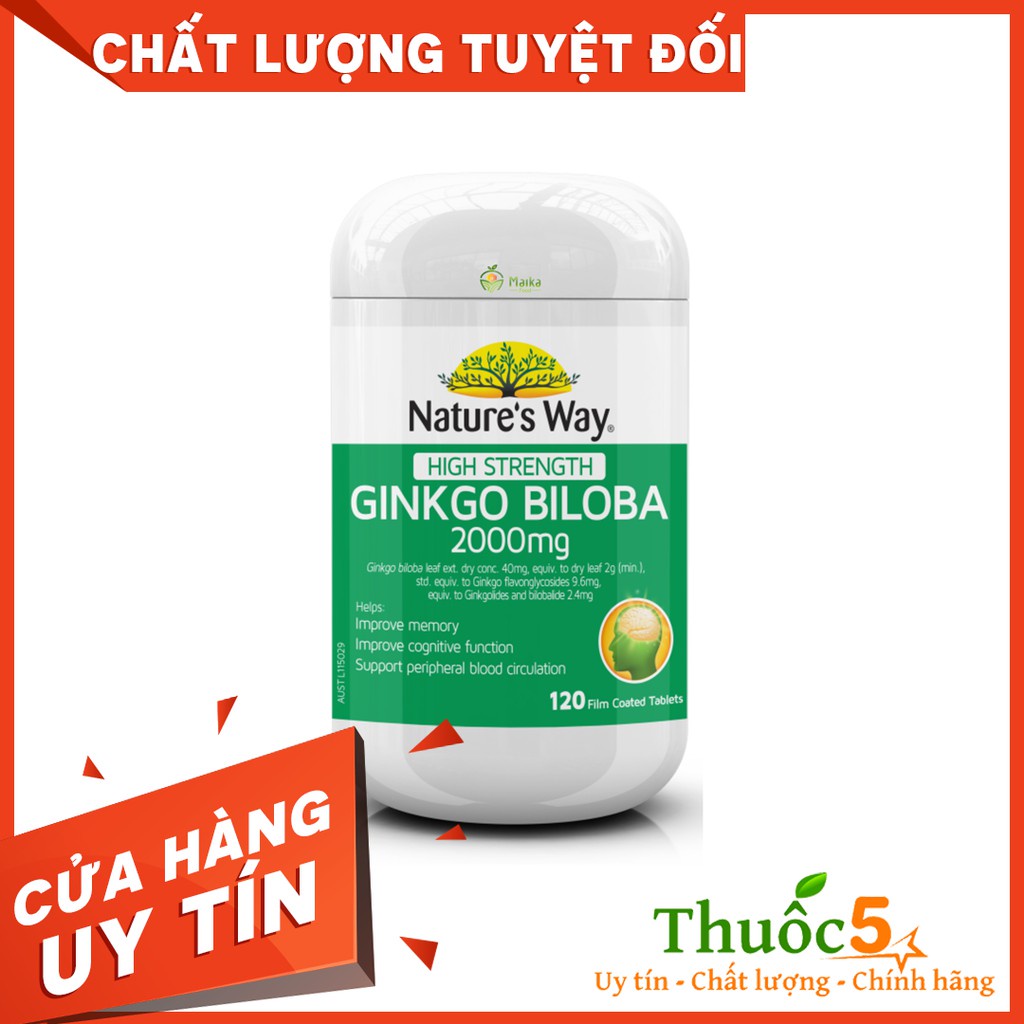 [GIÁ GỐC] High strength gingko biloba 2000mg tăng cường tuần hoàn não