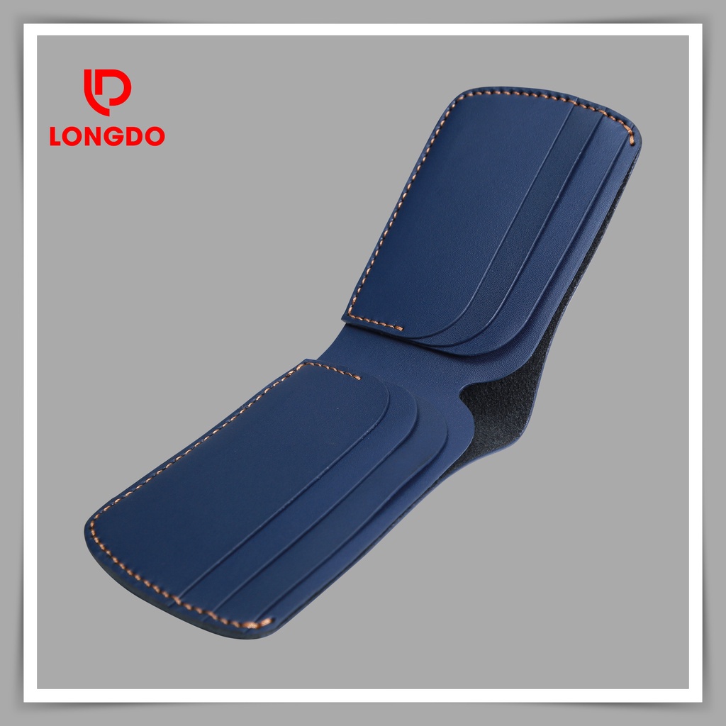 Ví da nam đẹp da bò thật - Bảo hành 5 năm - Hàng chính hãng thương hiệu Longdo Leather - B04