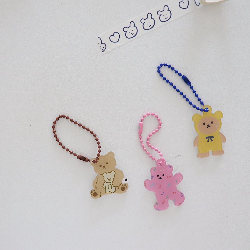 Móc khóa họa tiết dễ thương tùy chọn