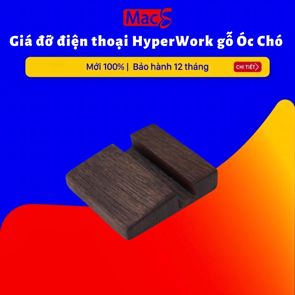 Giá đỡ điện thoại HyperWork gỗ Óc Chó