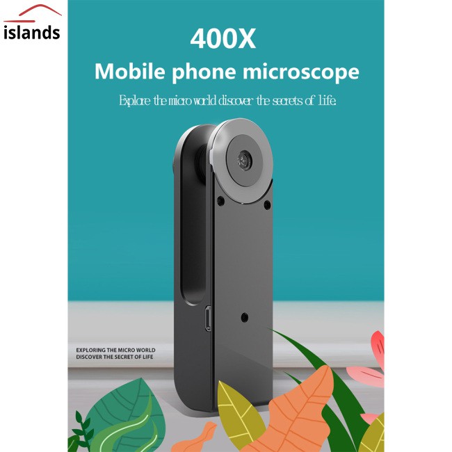 Universal Mobile Phone Universal Microscope Hd Camera Supplementary Light Lens 400X Microscope Camera Lens