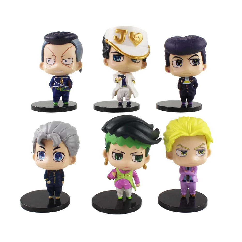 Set 6 Mô Hình Đồ Chơi Nhân Vật Trong Phim Hoạt Hình Jojo 's Bizarre Adventure 7cm