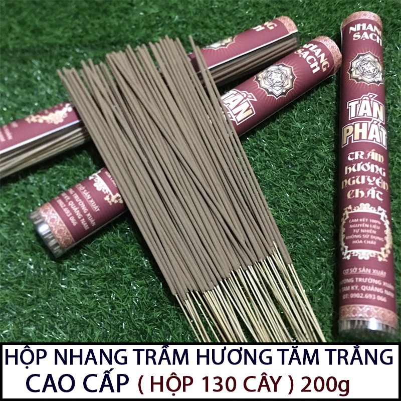 Nhang Trầm Hương 🔥 Nhang Sạch 🔥 Nguyên Chất Cao Cấp Tăm Trắng ( Hộp 130 Cây )