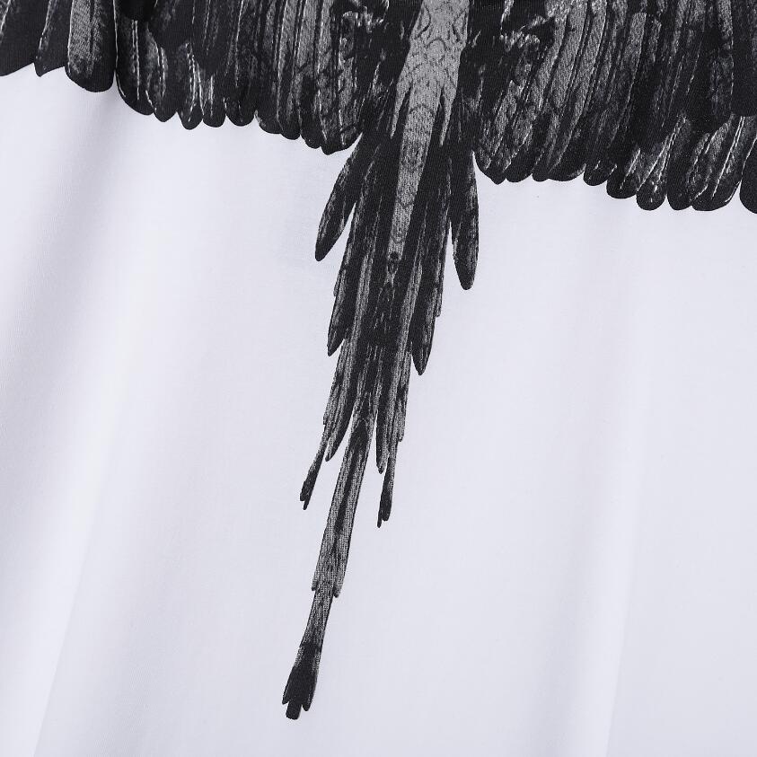 Áo Thun Đen Tay Ngắn In Hình Đôi Cánh Thời Trang Cho Nam