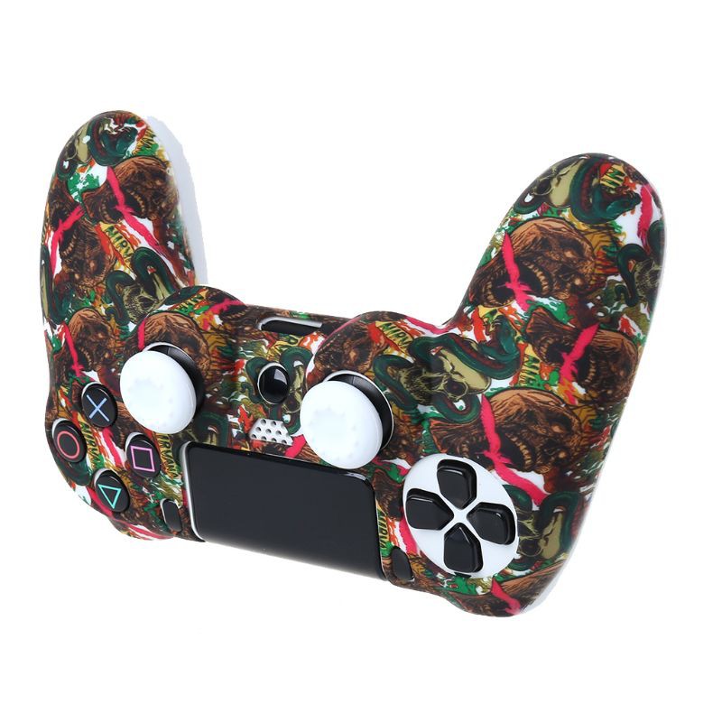 1 Bộ Bọc Cần Điều Khiển Bằng Silicone Hình Đầu Lâu Ngôi Sao Cho Ps4