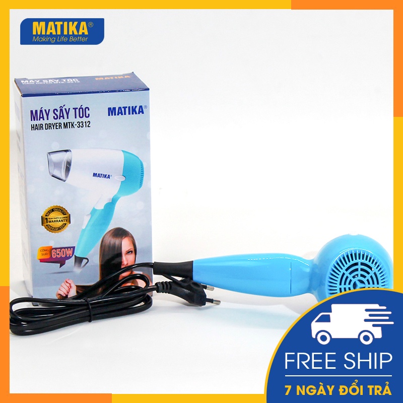 Máy Sấy Tóc Mini MATIKA 650W MTK-3312