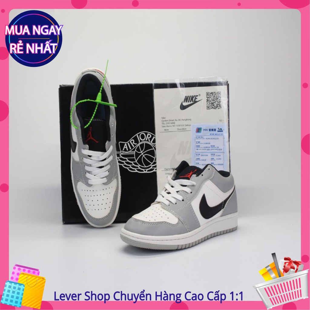 [HÀNG 11 - Bản Trung] Giày Jordan 1 Low Smoke Grey, Giày thể thao JD1 Xám thấp nam nữ. Lever shop | BigBuy360 - bigbuy360.vn