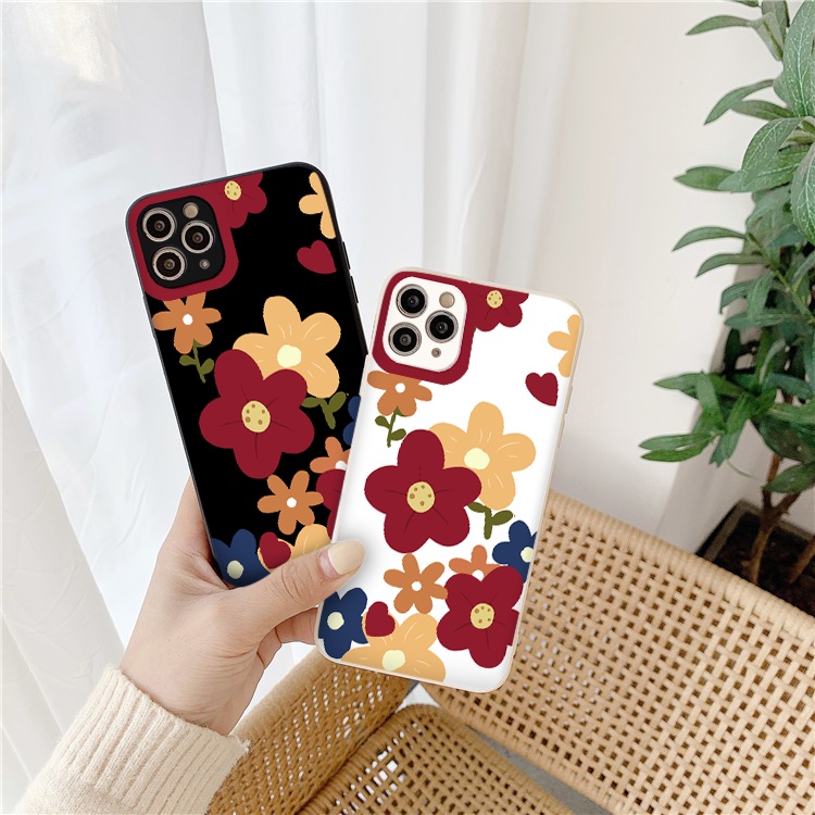 Ốp lưng iphone cạnh vuông lỗ camera hoa sắc màu 6/6splus/7/7plus/8/8plus/x/xr/xs/11/12/13/pro/max/plus/promax