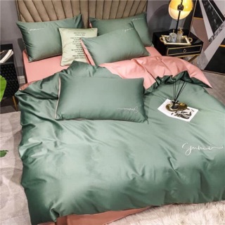 Bộ Chăn ga lụa Sumoi Mix phối màu cá tính